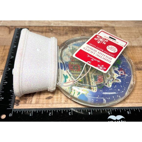 Hallmark Dancing Lights Holiday House Lighted Water Globe Changes Colors - Picture 9 of 9